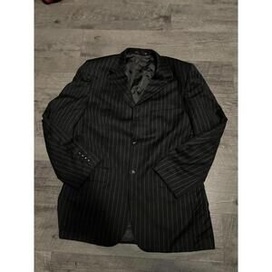 Jones New York Collection Men's Black Pinstripe Wool Blazer